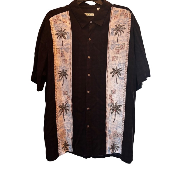 batik bay Other - Batik Bay Men's Shirt 2XL Short Sleeve Tropical Button Down Palm Tree 100% Rayon